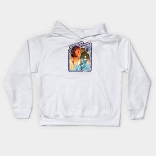 Hero (nebula background, original border) Kids Hoodie